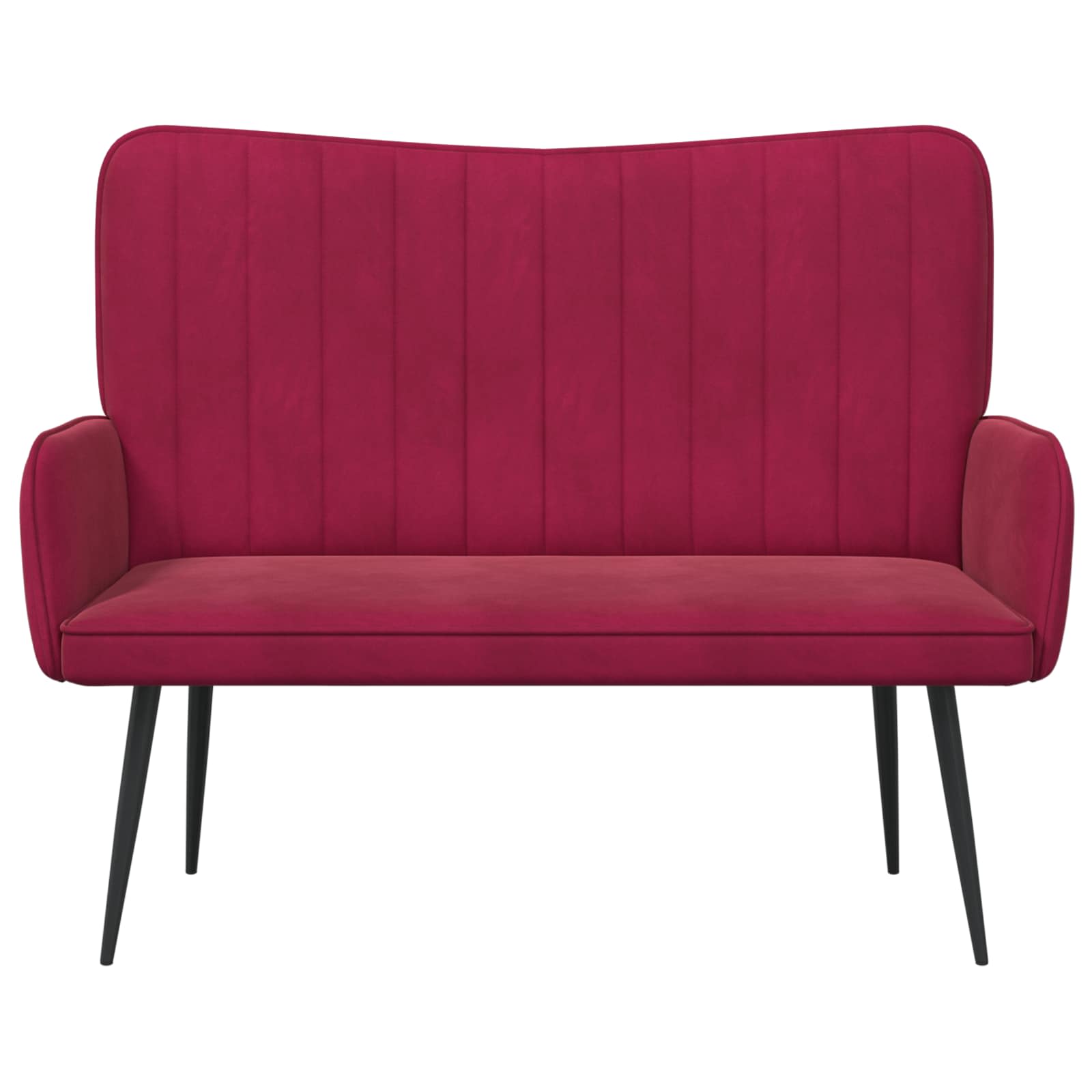 Twee Persoons Sofa Wijnrood 115 x 61 x 87 cm Fluweel