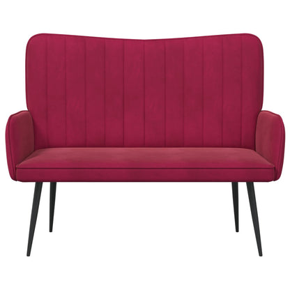 Twee Persoons Sofa Wijnrood 115 x 61 x 87 cm Fluweel
