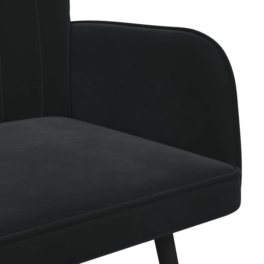 Twee Persoons Sofa Zwart 115 x 61 x 87 cm Fluweel