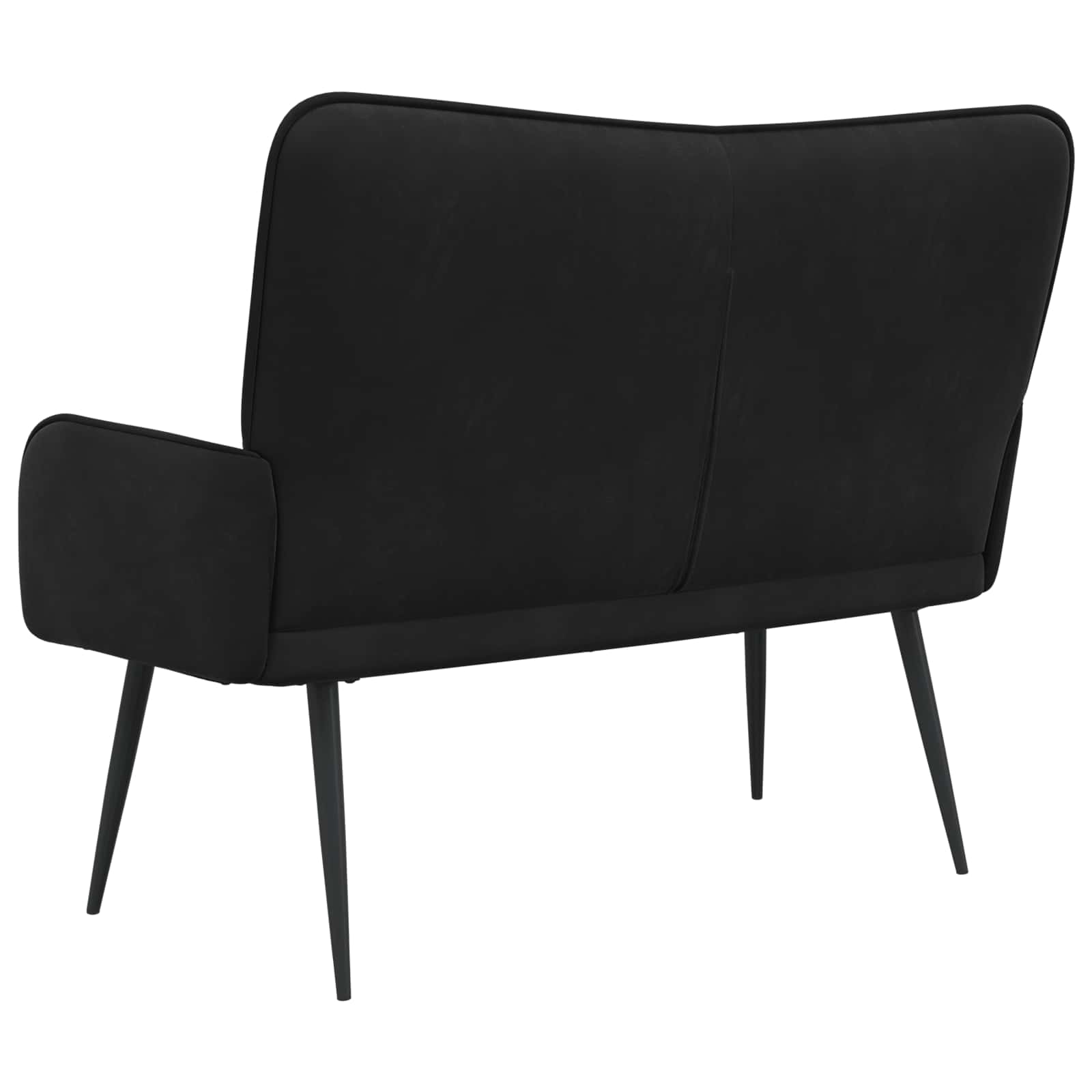Twee Persoons Sofa Zwart 115 x 61 x 87 cm Fluweel