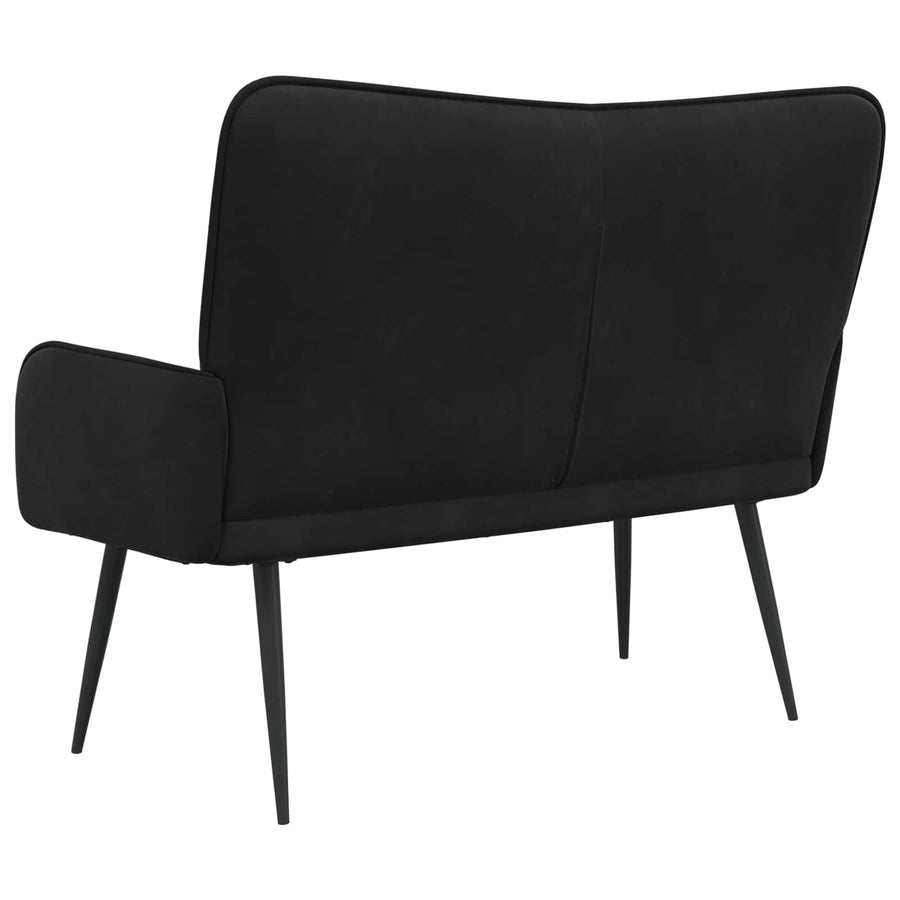 Twee Persoons Sofa Zwart 115 x 61 x 87 cm Fluweel