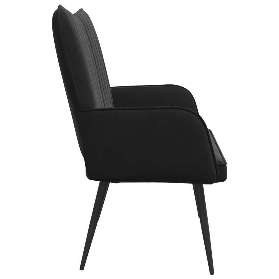 Twee Persoons Sofa Zwart 115 x 61 x 87 cm Fluweel