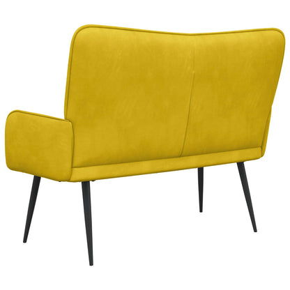 Twee Persoons Sofa Geel 115 x 61 x 87 cm Fluweel