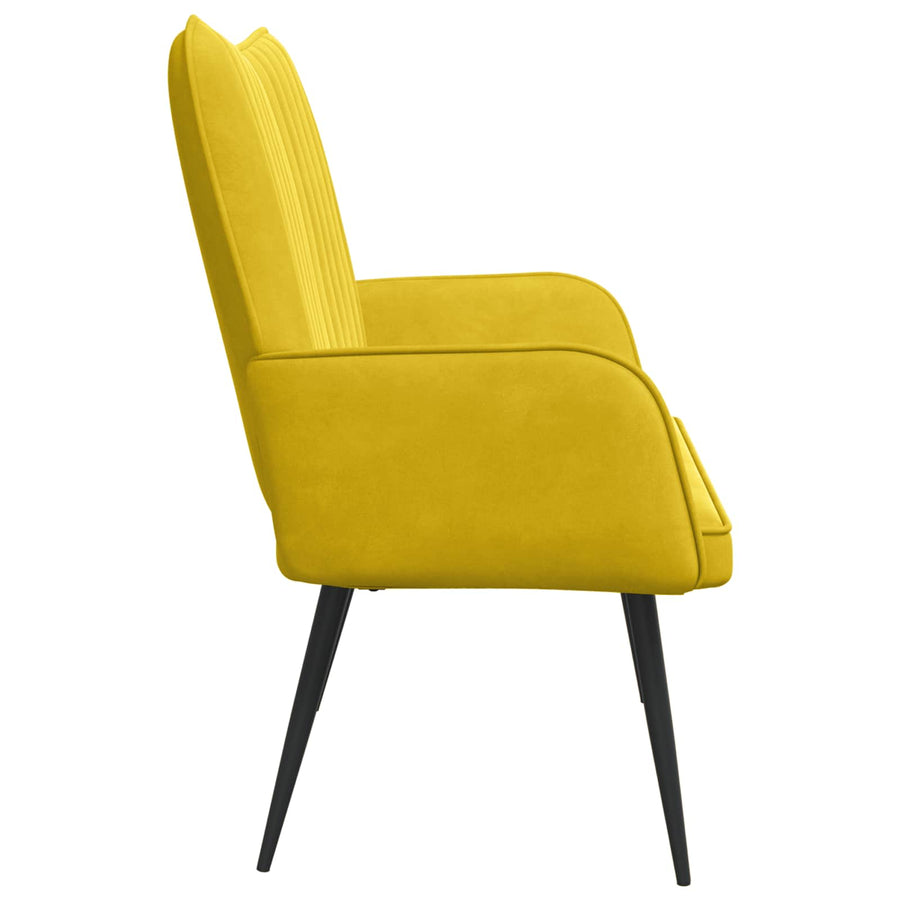 Twee Persoons Sofa Geel 115 x 61 x 87 cm Fluweel