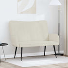 Two Seater Sofa Cream 115 x 61 x 87 cm Velvet
