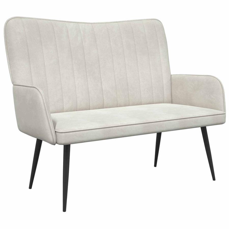 Twee Persoons Sofa Crème 115 x 61 x 87 cm Fluweel