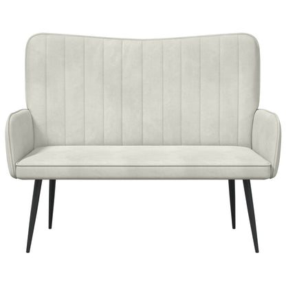 Twee Persoons Sofa Crème 115 x 61 x 87 cm Fluweel