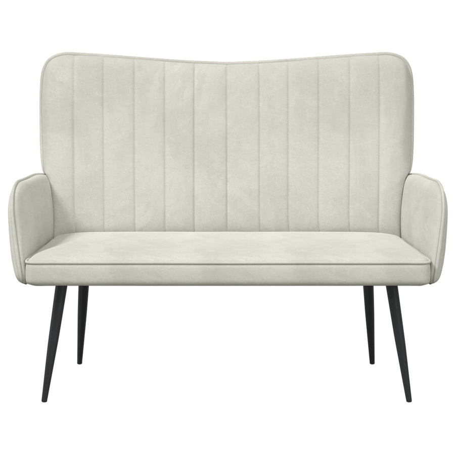 Twee Persoons Sofa Crème 115 x 61 x 87 cm Fluweel