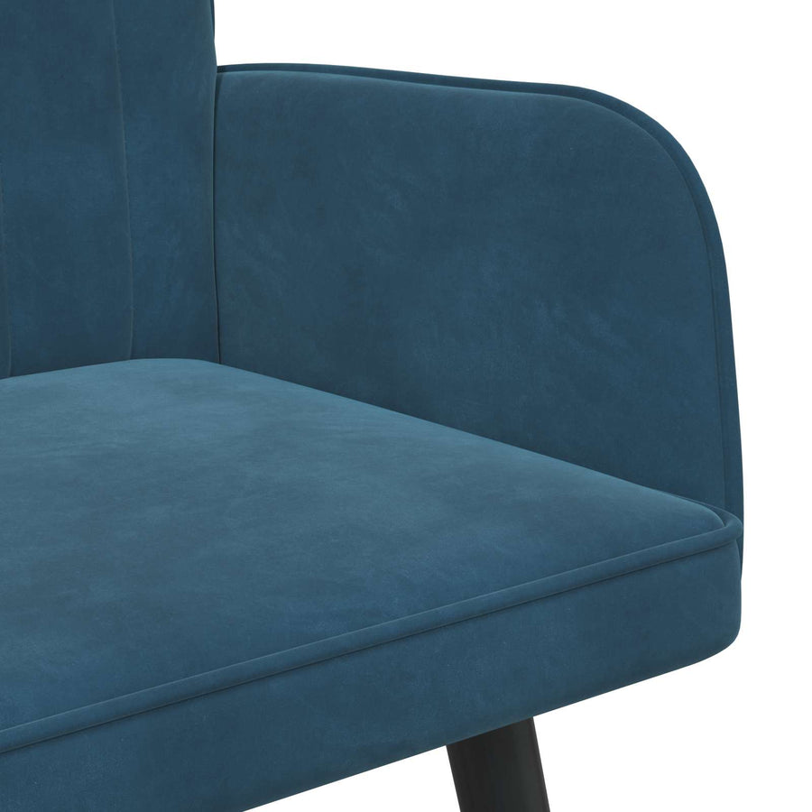 Twee Persoons Sofa Blauw 115 x 61 x 87 cm Fluweel