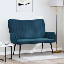 Twee Persoons Sofa Blauw 115 x 61 x 87 cm Fluweel