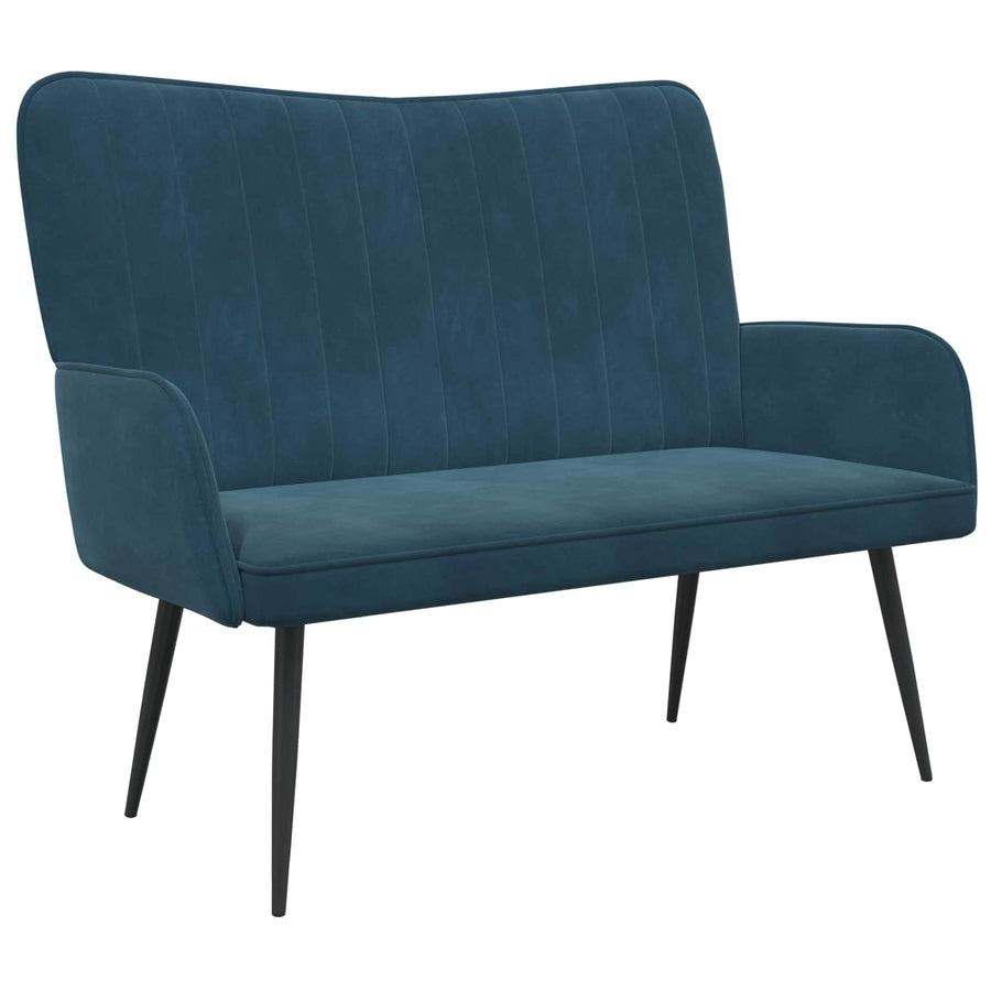 Twee Persoons Sofa Blauw 115 x 61 x 87 cm Fluweel