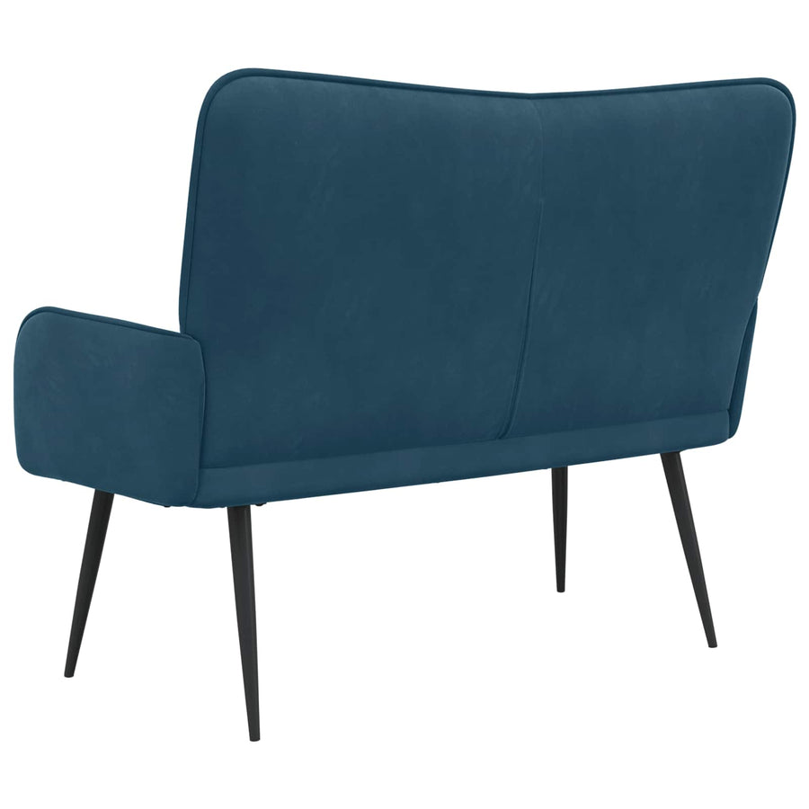 Twee Persoons Sofa Blauw 115 x 61 x 87 cm Fluweel