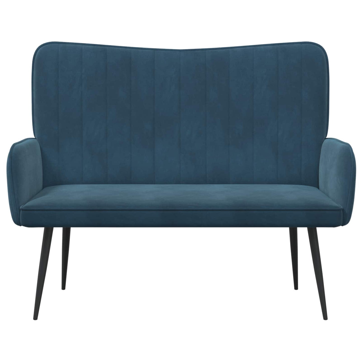 Twee Persoons Sofa Blauw 115 x 61 x 87 cm Fluweel