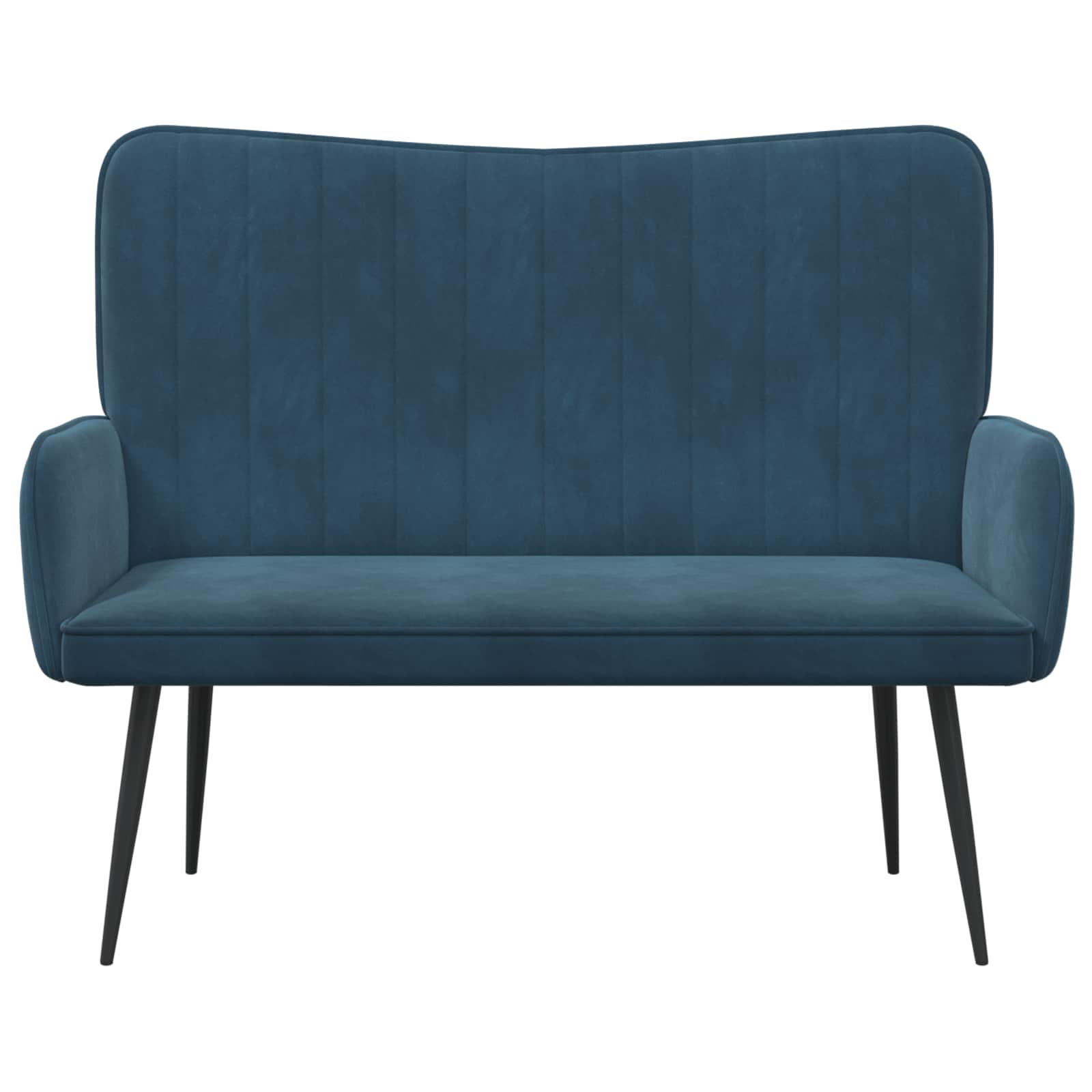 Twee Persoons Sofa Blauw 115 x 61 x 87 cm Fluweel