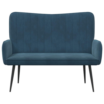 Twee Persoons Sofa Blauw 115 x 61 x 87 cm Fluweel