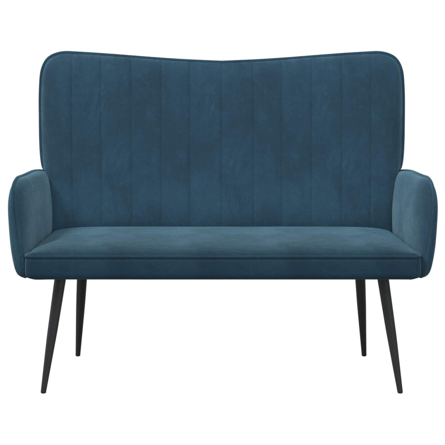 Twee Persoons Sofa Blauw 115 x 61 x 87 cm Fluweel