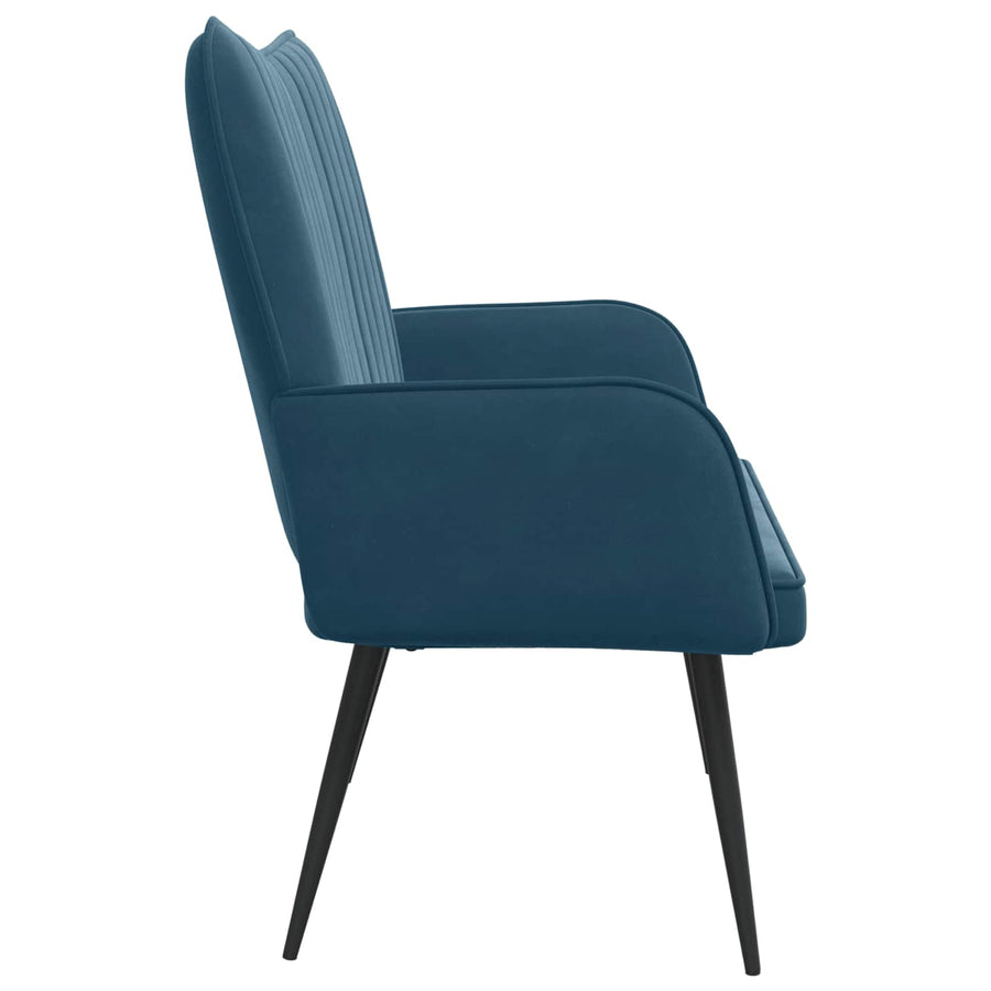 Twee Persoons Sofa Blauw 115 x 61 x 87 cm Fluweel