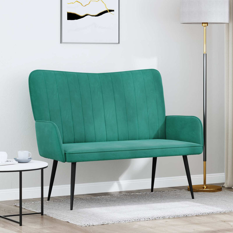 Twee Persoons Sofa Turquoise 115 x 61 x 87 cm Fluweel
