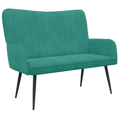 Twee Persoons Sofa Turquoise 115 x 61 x 87 cm Fluweel