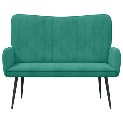 Twee Persoons Sofa Turquoise 115 x 61 x 87 cm Fluweel