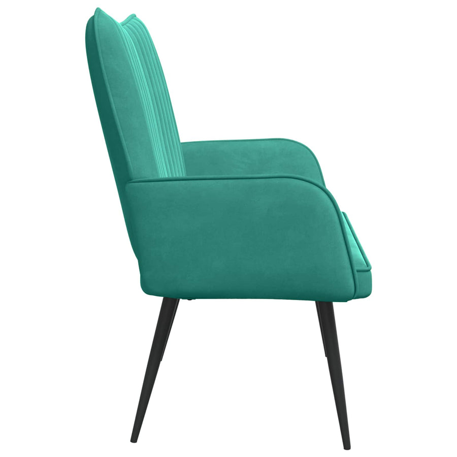 Twee Persoons Sofa Turquoise 115 x 61 x 87 cm Fluweel