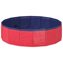 Opvouwbaar zwembadd voor honden Rood en blauw 80 x 80 x 20 cm