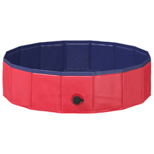 Opvouwbaar zwembadd voor honden Rood en blauw 80 x 80 x 20 cm