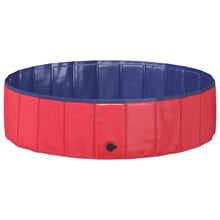 Opvouwbaar zwembadd voor honden Rood en blauw 120 x 120 x 30 cm
