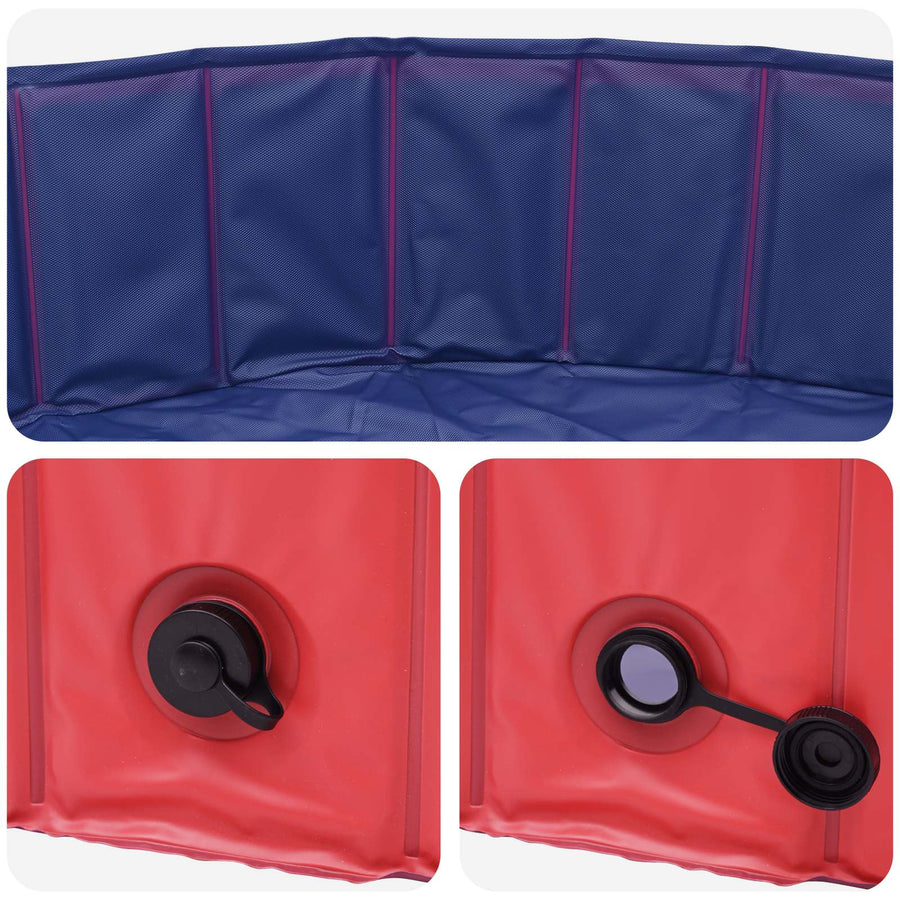 Kinderen Zwembad Rood Ø200 x 30 cm Dik PVC en Gelaagd Hout