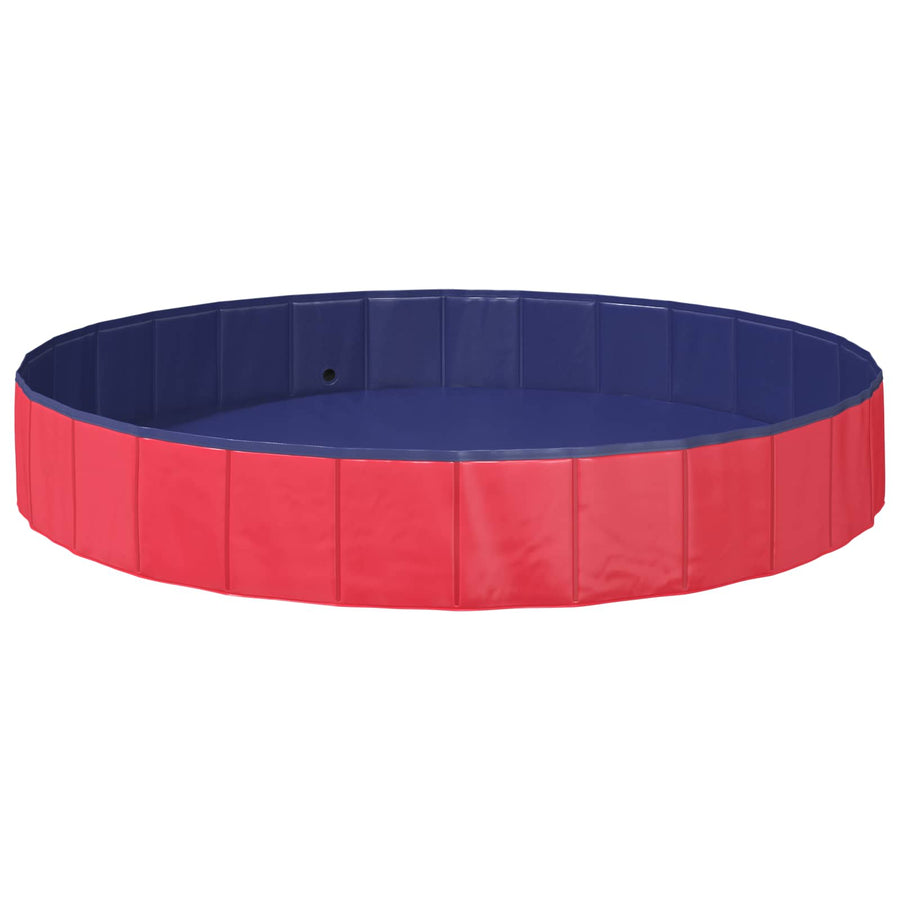Kinderen Zwembad Rood Ø200 x 30 cm Dik PVC en Gelaagd Hout