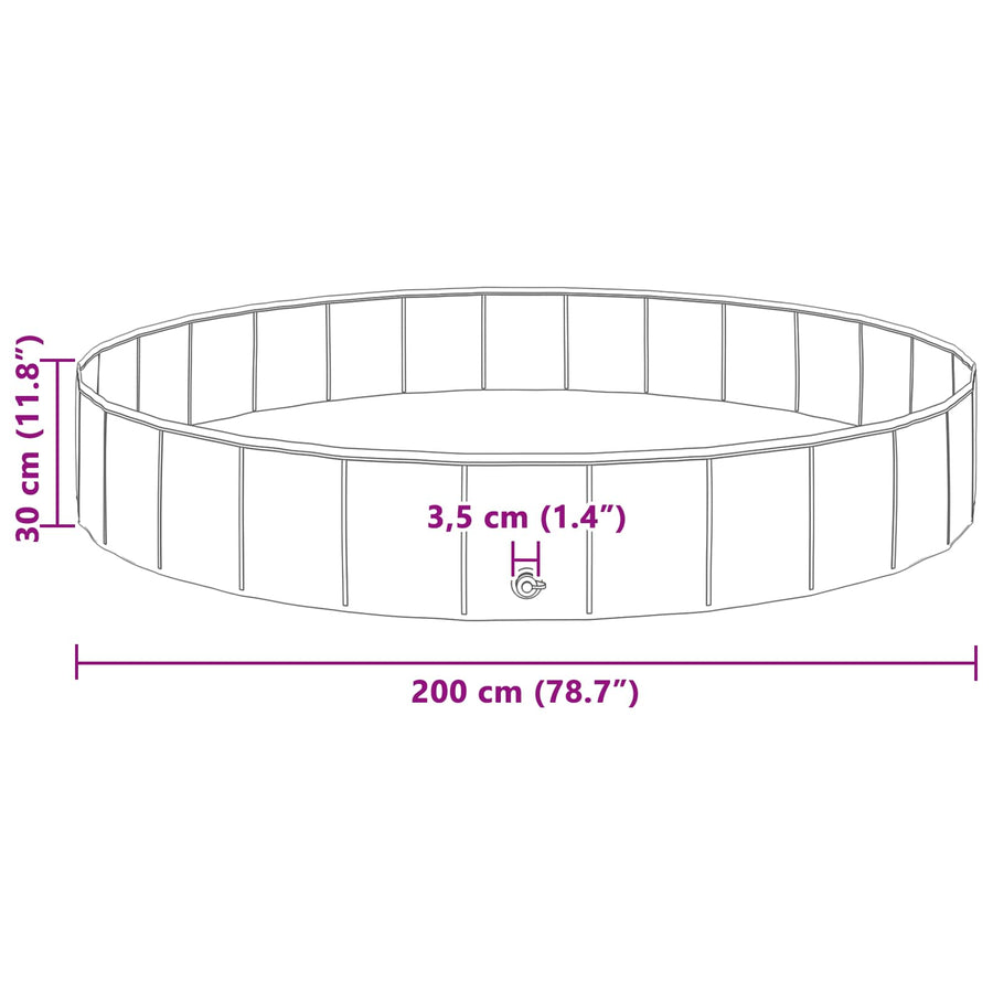 Kinderen Zwembad Rood Ø200 x 30 cm Dik PVC en Gelaagd Hout