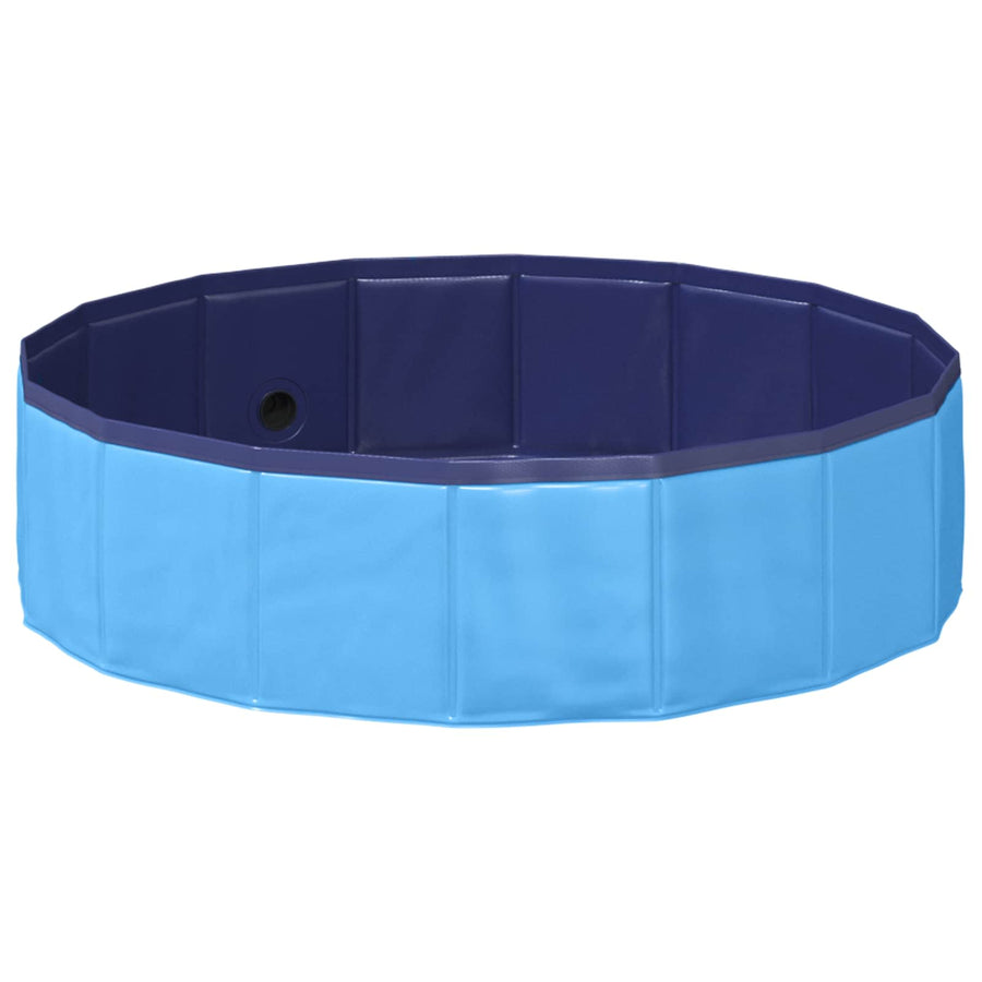 Opvouwbaar zwembadd voor honden Blauw 80 x 80 x 20 cm PVC
