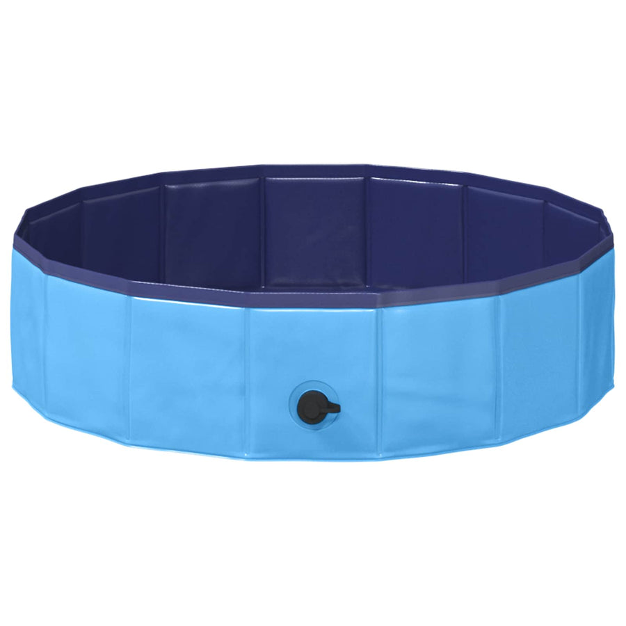 Opvouwbaar zwembadd voor honden Blauw 80 x 80 x 20 cm PVC