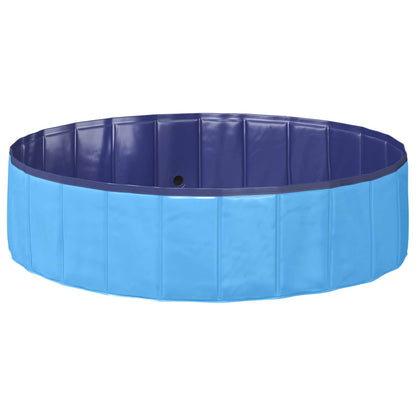 Opvouwbaar zwembadd voor honden Blauw 120 x 120 x 30 cm PVC