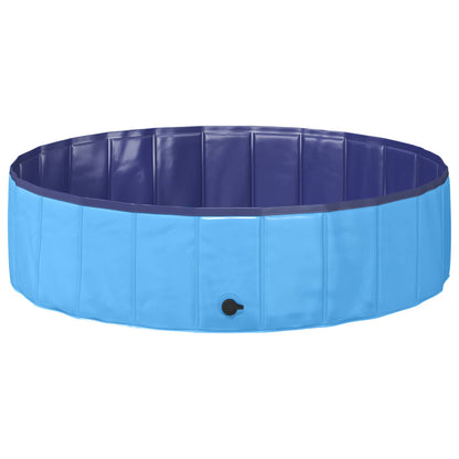 Opvouwbaar zwembadd voor honden Blauw 120 x 120 x 30 cm PVC