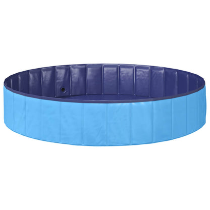 Opvouwbaar zwembadd voor honden Blauw 160 x 160 x 30 cm PVC