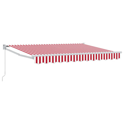 Uitschuifbare luifel Rood en Wit 2,5 x 2 m