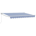Luifel 3,5 x 2 m blauw wit