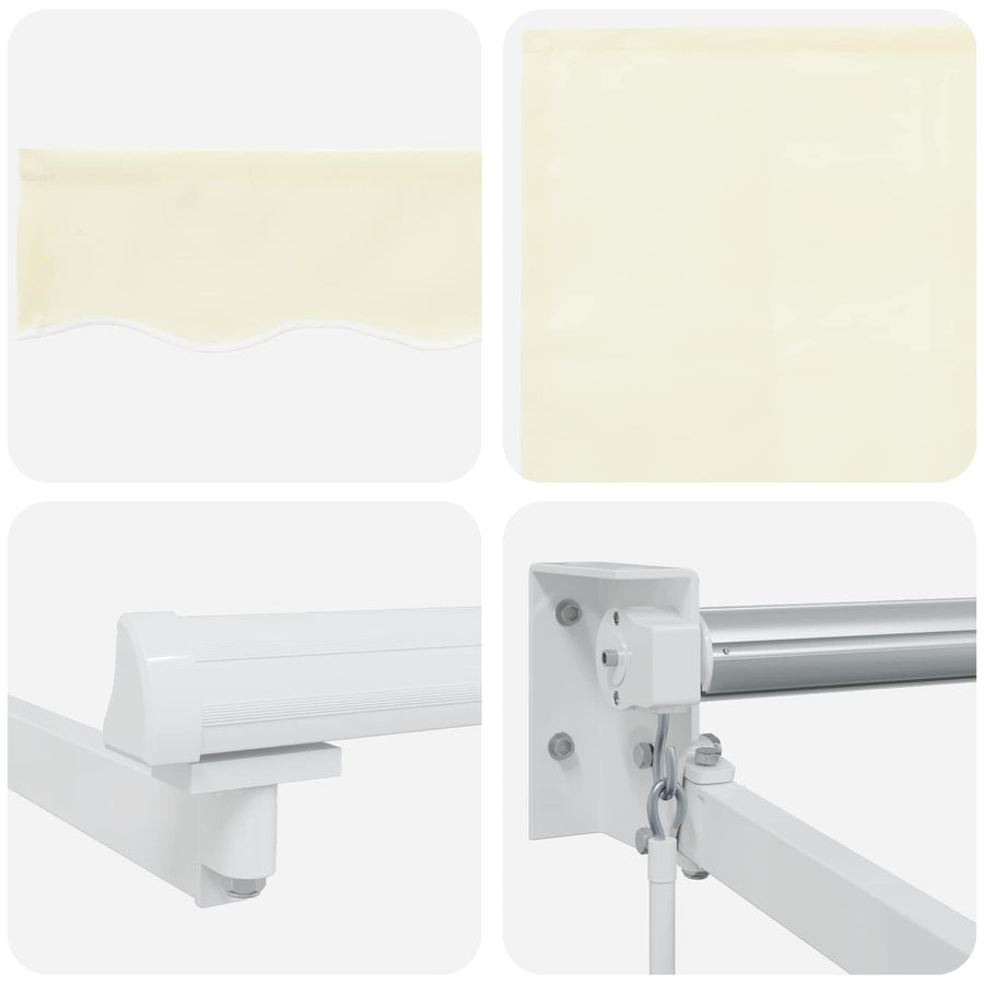 Handmatig uitschuifbare luifel Crème 3,5 x 2 m
