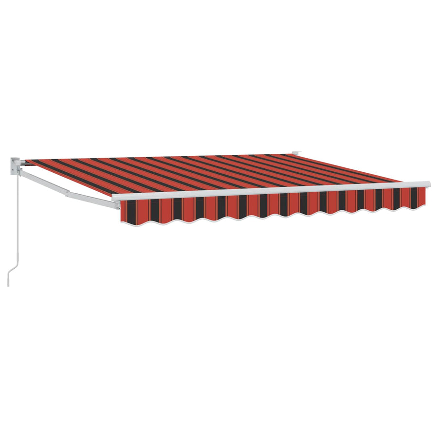 Handmatig uitschuifbare luifel Oranje, Zwart en Geel 3,5 x 2 m