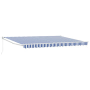 Luifel 4x2 m blauw wit