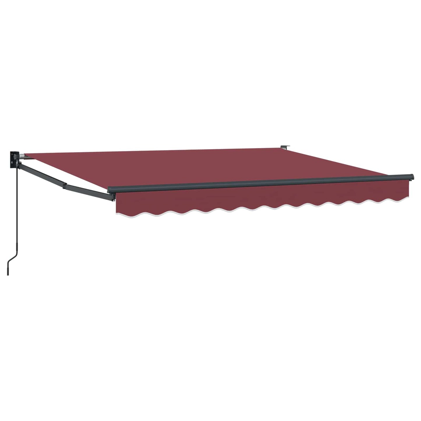 Handmatig uitschuifbare luifel Bordeauxrood 3 x 2 m
