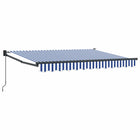 Luifel 3,5 x 2 m blauw wit