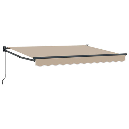 Handmatig uitschuifbare luifel Beige 3,5 x 2 m