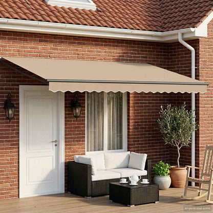 Uitschuifbare luifel Beige 4 x 2 m 100% Polyester en Aluminium