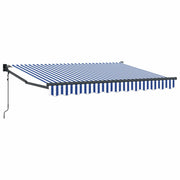 Elektrisch zonnescherm 3,5x2 m blauw wit