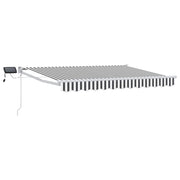 Luifel 2,5 x 2 m antraciet wit met LED