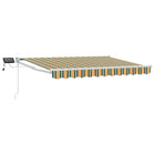 Manually operated awning with LEDs Green and Yellow 2.5 x 2 m
