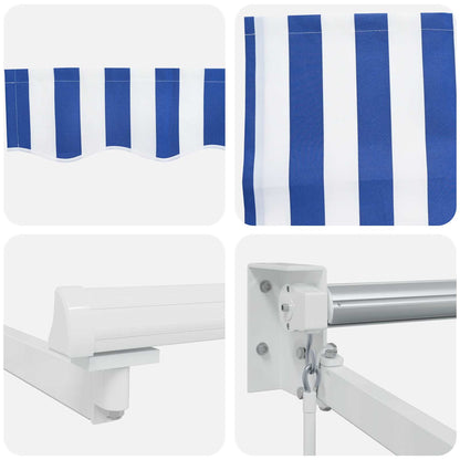 Handbediende luifel met LED's Blauw en Wit 3 x 2 m