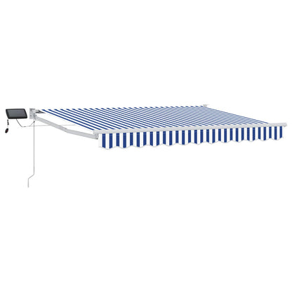 Handbediende luifel met LED's Blauw en Wit 3 x 2 m